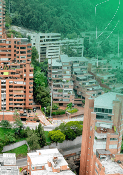 Panorámica de edificios en Bogotá