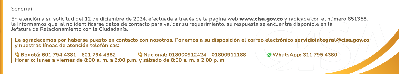 Respuesta petición anónima 12 de diciembre